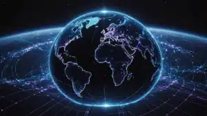 Digitaalne maakaart öise taustaga