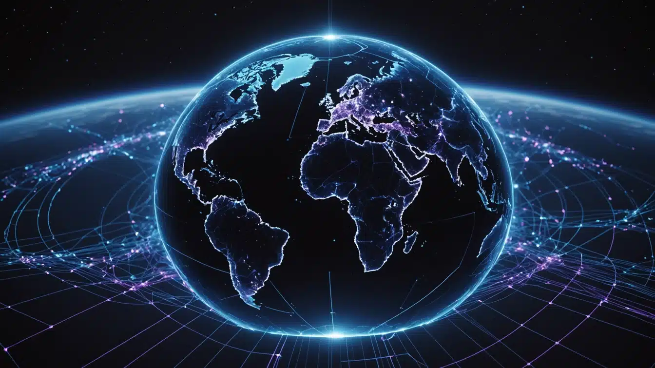 Digitaalne maakaart öise taustaga