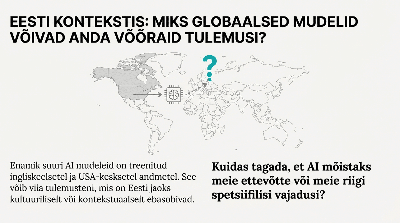Maailmakaart, mis näitab AI treenimist USA andmetel