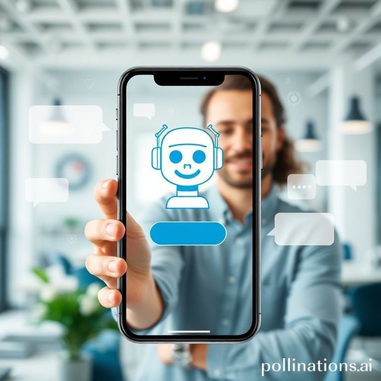 Mees hoidmas telefonis tehisintellekti sümboliga rakendust