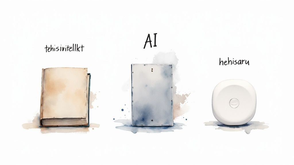 Tehisintellekt, AI ja tehisaru sümbolid