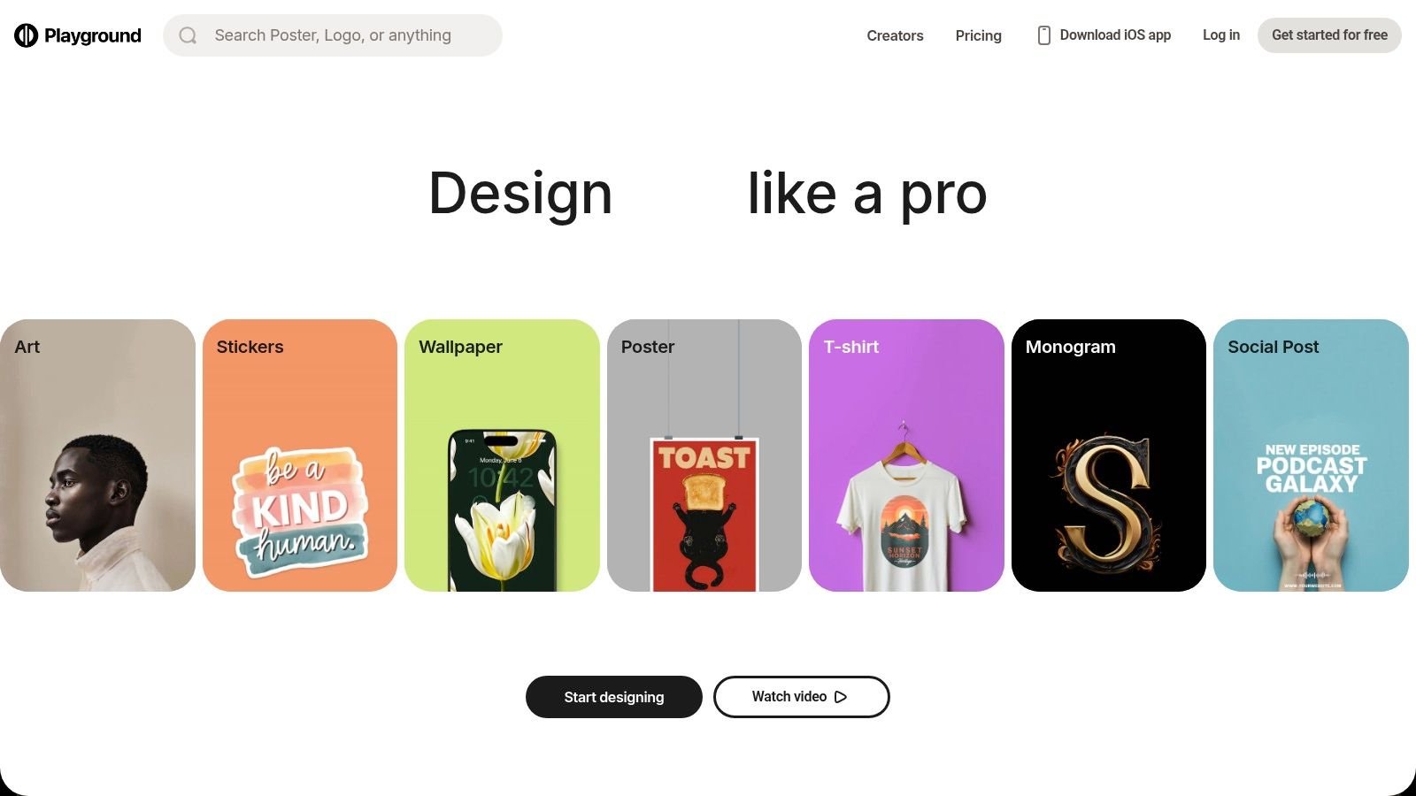 AI-generated design templates for art, stickers, wallpaper, poster, and more