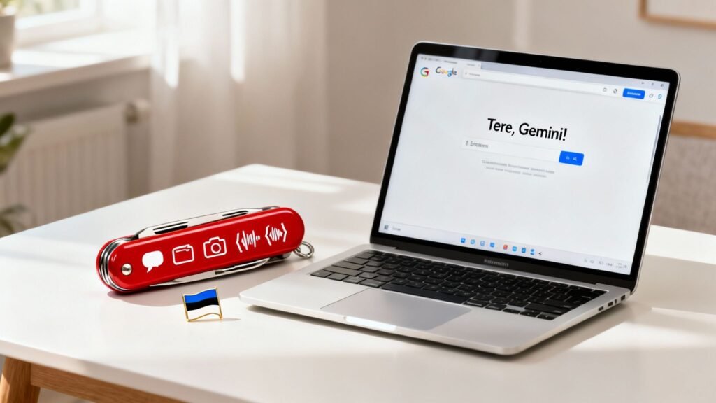 Sülearvuti ekraanil avaneb Google Gemini otsinguleht.