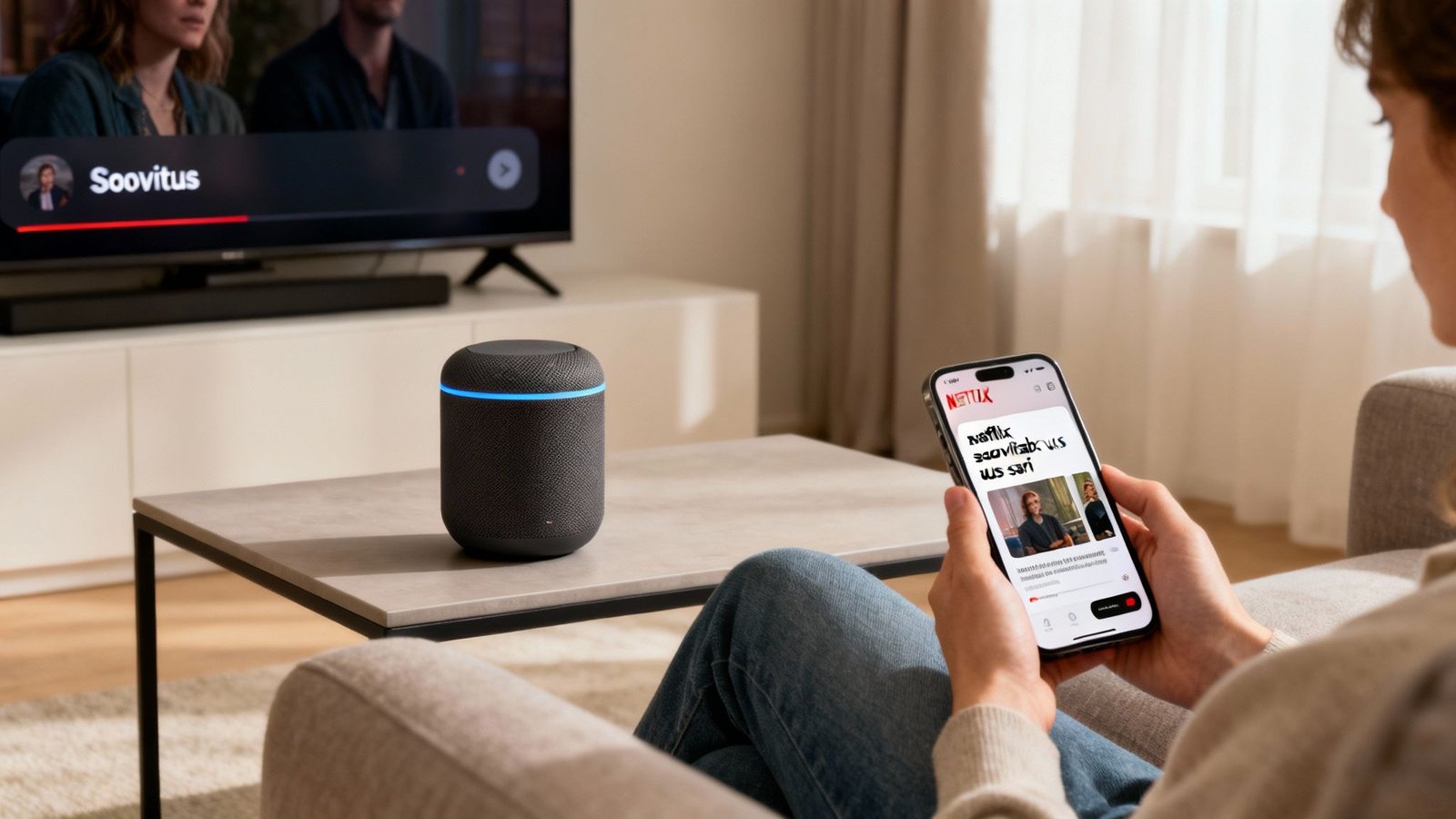 Inimene kasutab nutiseadet tehisaru abil