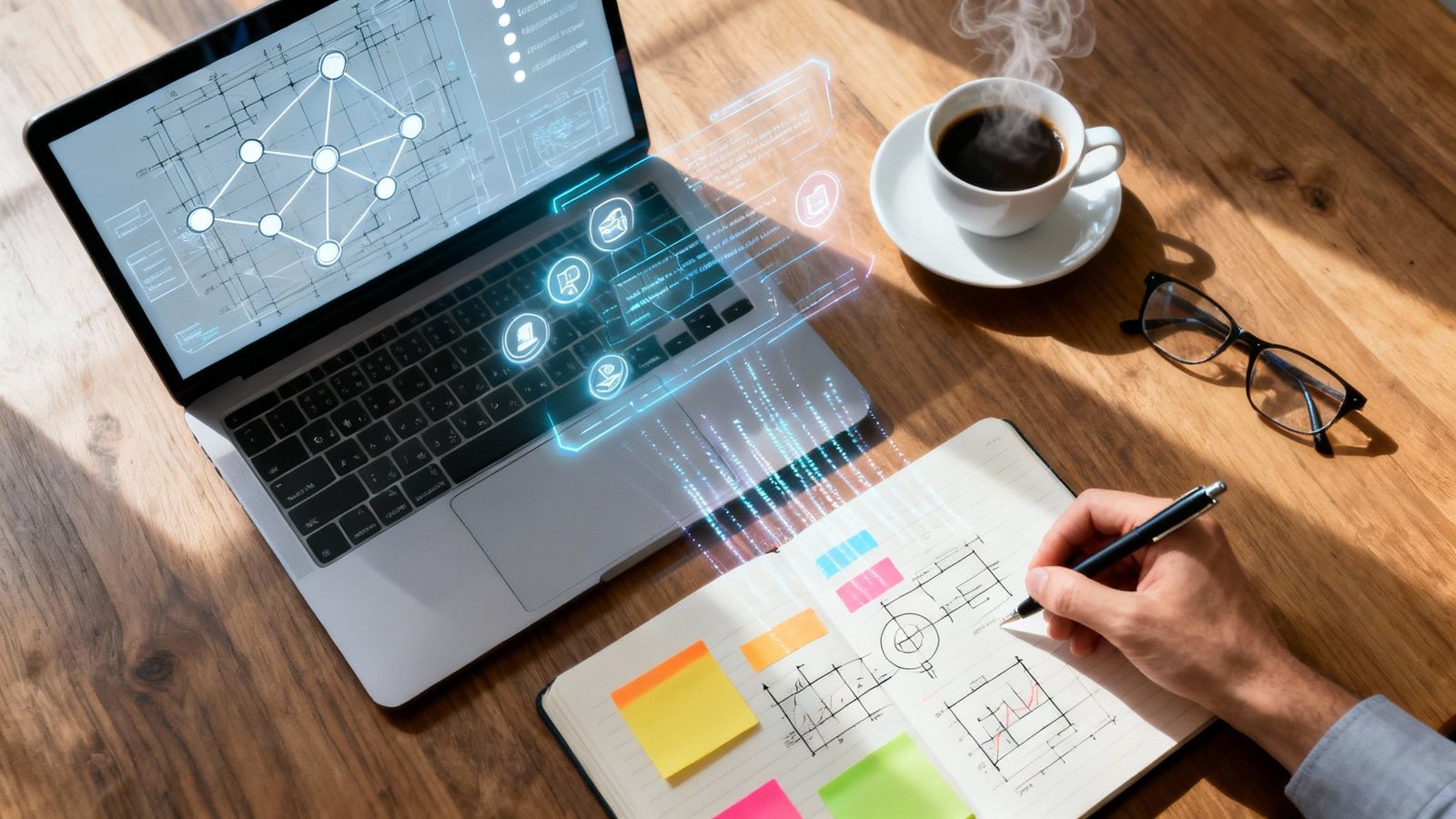 töötamine sülearvutiga tehisaru projekti kallal