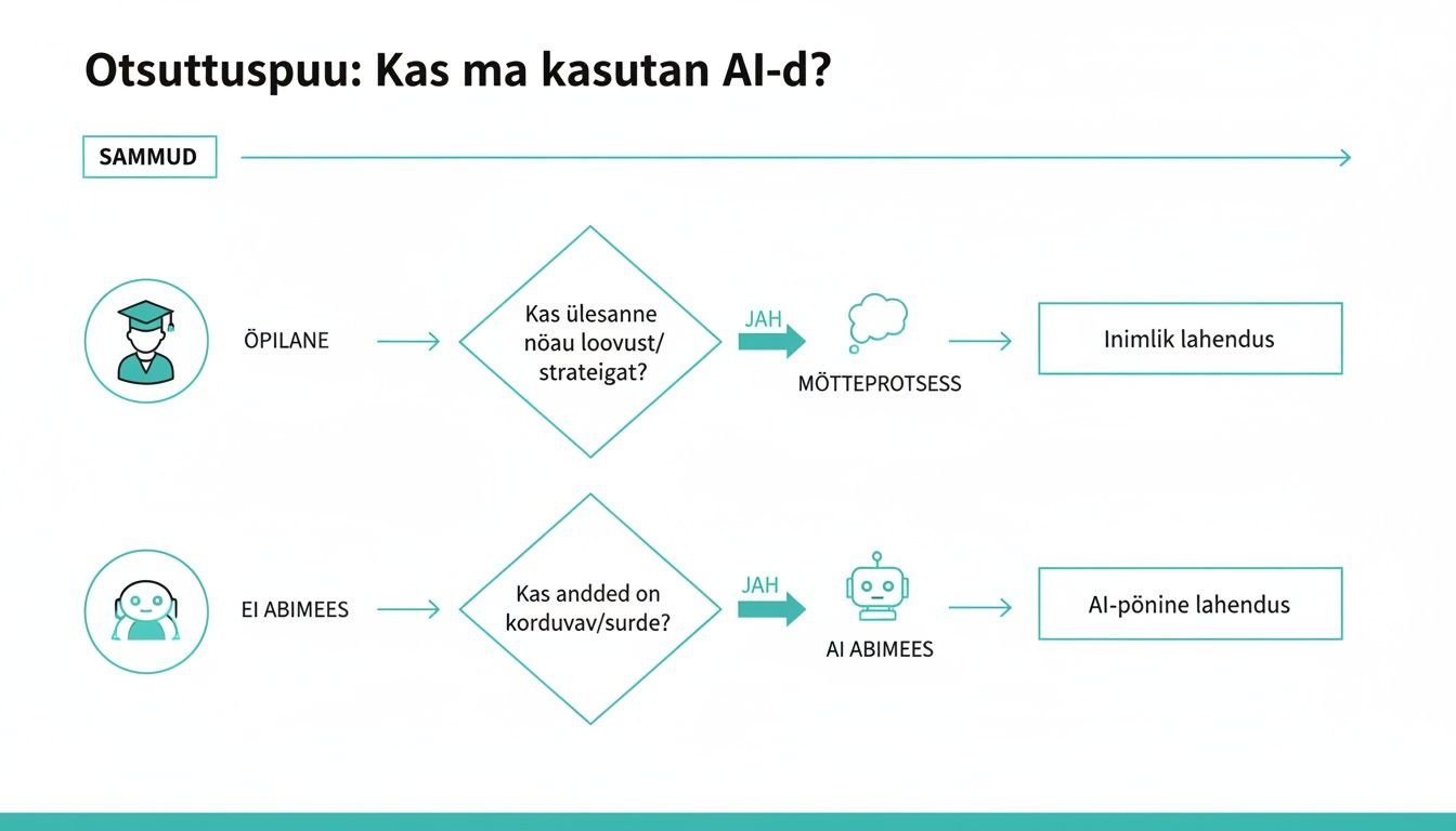 otsustuspuu AI kasutamise otsustamiseks koolis