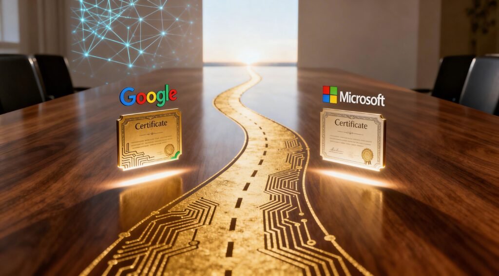 Google ja Microsoft AI sertifikaadid kuldsel teel