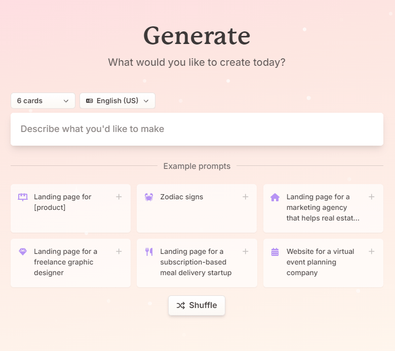 Gamma AI t&ouml;&ouml;riista valikud ja n&auml;idisp&auml;ringud