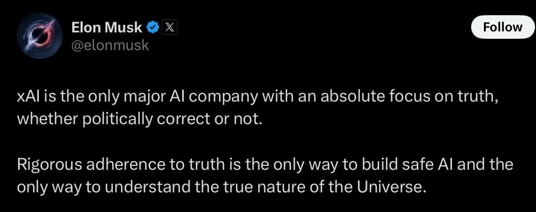 Tweet tehisarust tõe keskmes