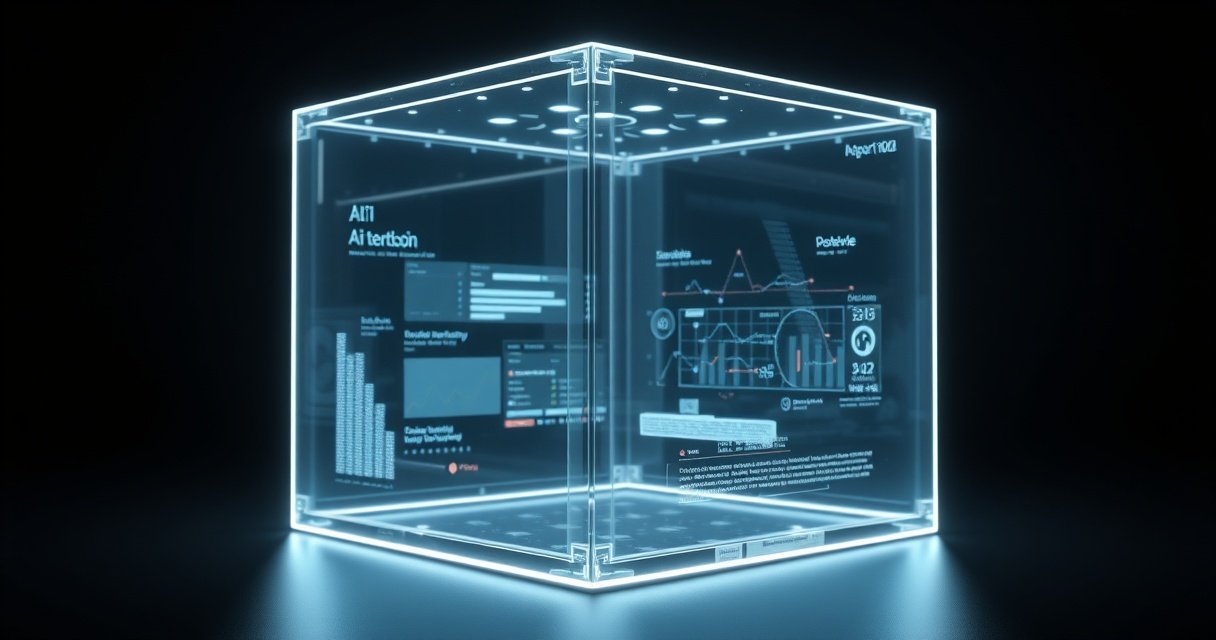 Sleek musta läikega klaasist disainitööriist, mis särab sinakas valguses, kõrval arvutiekraan kus kuvatakse puhtaid prototüüpe ja brändijärgseid slaide, kõrgkvaliteediline 3D tootefoto tumedal taustal