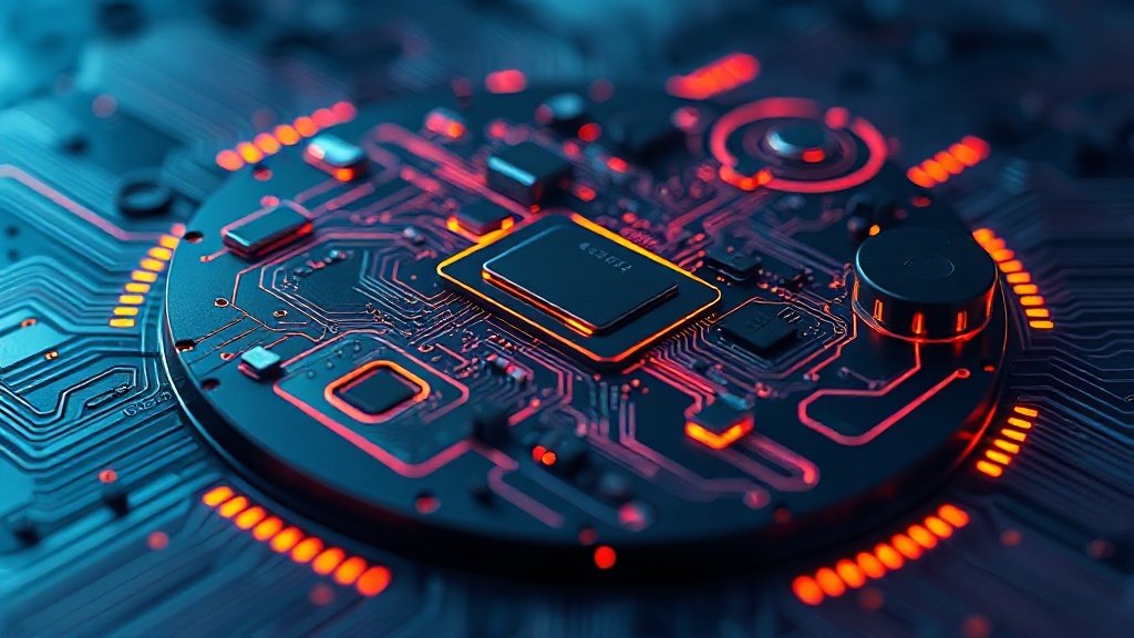 Makrofotograafia fotorealistlikust wafer-scale kiibist Cerebras, mille pinnale on graveeritud hõõguvad neuronivõrgud ja tokenid, mis esindavad kiiret AI järeldust, terava sügavusega ja draamatilise valgustusega.