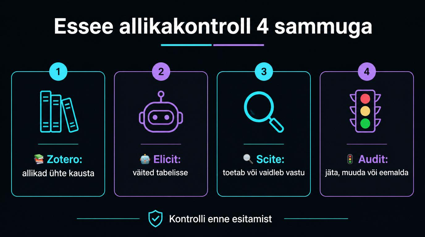 AI-allikakriitik üliõpilasele