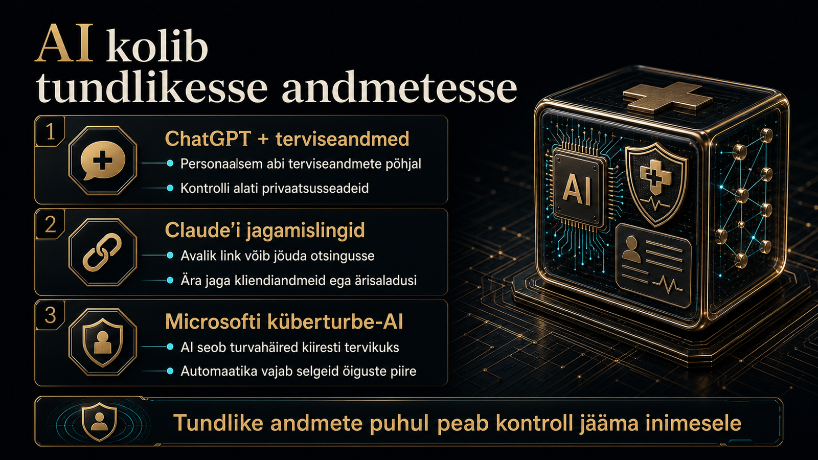 tehisaru ja terviseandmete kasutamine AI abil
