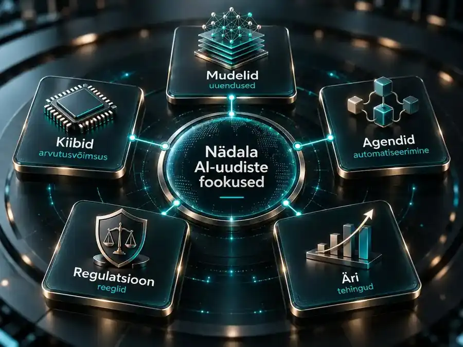 Nädala AI-uudiste põhiteemad: mudelid, agendid, kiibid, regulatsioon ja äri